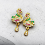 MICRO PLATED AD STONE PEACOCK STUDS