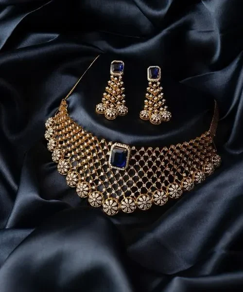 Diamond Stone Necklace Set